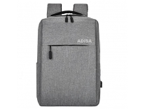 ADISA Large Laptop Backpack Office Bag College Travel Back Pack with USB (Grey) Rs. 499