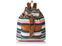 Amazon Brand – Solimo 9L Polyester Canvas Backpack with Belt and Buckle | Pastel Stripes Rs. 387