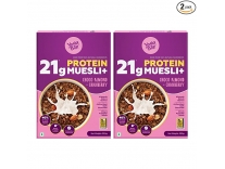 Yogabar Whey Protein Muesli Choco Almond & Cranberry 21g High Protein Muesli with Premium Whey Protein Isolate, Almonds & Probiotics – Muesli with Dark Chocolate, 350g Each (Pack of 2) Rs. 398