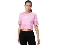 Proline Cotton Round Neck Womens T-Shirt (Pink, Large) Rs. 197