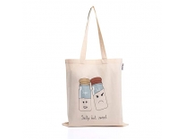 Amazon Brand – Eono Reusable Tote Bags | 100% Organic Cotton Shopping/Grocery Bag | Multi-Purpose Bag | Sturdy Canvas Bag with 15kgs Capacity | Single Pack | Salty but sweet Rs. 189