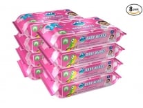 Glider Baby Wipes with Aloe Vera,Vitamin E & Mild Fragrance (Pack of 8 (576 Wipes) Rs. 442