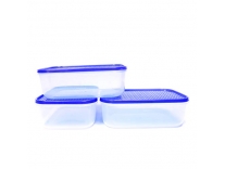 Mahaware Modular Jolly Polka Plastic Container Set, 1200ml,Set of 3 Pieces, Blue Rs. 210