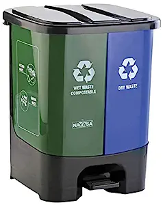Nayasa 2 In 1 Dustbin – Dry Waste and Wet Waste Dustbin ( 33 Ltrs ) – Big Rs. 1320