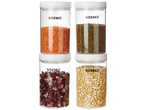 Amazon Brand – Solimo Smart Lock Airtight Storage Containers, Set of 4, 900ML Rs.588