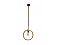tu casa HG-05 Round Shape Rope pendent Light Jute Rope Holder Type e-27 Size 12×143″ (Bulb not Included) (Light BRWN) Rs.265