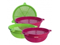 Wonder Kalpna Plastic Fruit Basket Set, 4 Pcs Tokri, Red Green Color, Made in India, KBS01652 Rs. 370