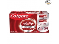 Colgate Visible White 200g (100g x 2, Pack of 2) Teeth Whitening Toothpaste with Whitening Accelerators for Tobacco Stain Removal , Colgate Toothpaste with Minty Flavor for Everyday Fresh Breath Rs. 208