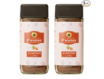 D’aromas Instant Coffee Powder with Almond Flavour in Glass Bottle (50gx2, Rich Aroma and Bold Taste) Rs. 307