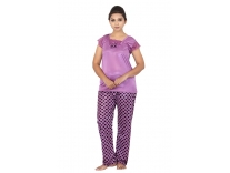 Fabme Women’s Polka Dots Satin Night Suit (Top and Capri) (Color Options) (Size – Small to XX-Large) Rs. 255