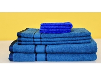 Frestol Cotton 2 Bath Towels 3 Hand Towels 2 face Towels (Cyan) Rs. 359