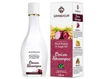 Grandeur Onion Shampoo For Hair Growth & Hair Fall Control Infused With Keratin & Argan Oil – Strong & Healthy Hair- 300Ml Rs.179