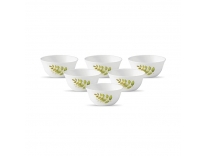 La Opala Diva, Ivory Collection, Opal Glass Vegetable Bowl Set 6 pcs, Autumn Shadow, White Rs. 343