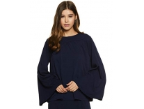 Marie Claire Women’s Plain Regular Fit Blouse (MC1280A-S_Blue S) Rs. 328