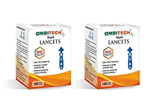 AmbiTech Premium Round Lancet Needle 100 Lancets Pack of 2 (Multicolor) Rs. 212