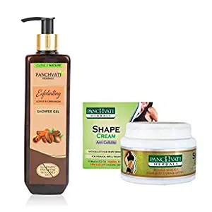 Panchvati Coffee & Cinnamon Shower Gel 300 ml + Anti Cellulite Shape Cream 100g, Combo Pack Rs. 235