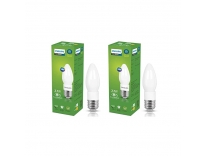 Philips Ace Saver 2.7W E27 LED Glass Candle Bulb | Candle Bulb for Home Decoration | Cool White, Pack of 2 Rs. 166