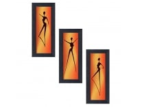 Random (RP-1163) Multicolor Abstract Paintings, Set of 3, (6″ X 14″) Each Rs. 240