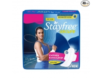 Stayfree Secure Extra Large Cottony Soft Cover Sanitary Pads For Women With Wings, 40 Pads Rs.159