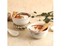 Wonderchef Teramo Stoneware Soup Bowl – Marble White, Set of 2 Rs. 251