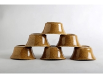 Caffeine Ceramic Handmade Brown Crackle Dining Bowl (Set of 6) Rs. 443