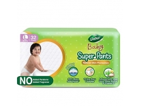 Dabur Baby Super Pants |Large Size Baby Diapers | Natural Skin Protection | Infused with Aloe Vera, Shea Butter & Vitamin E | Insta-Absorb Technology | 12 Hrs Zero Leakage – 32 Packs Rs.318