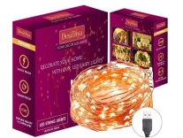 Desidiya Copper 100 led Fairy String Lights with USB Powered Led Light (10 Meters , Warm White) Rs. 109