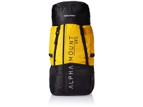 Gear Alphamount 45L Water Resistant Trekking Travel Rucksack for Men,Women – Black Yellow Rs. 899