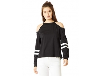 Miss Olive Women’s Cotton Round Neck Dress (MOAW18SWT01-43-62_Black_S) Rs. 211