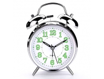 PILIFE Loud Alarm Clock,4 inches Non-Ticking Analog Twin Bell Alarm Clock with Backlight,No Snooze,Battery Operated for Heavy Sleepers,Home Decor,Silver Rs. 398