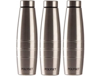 Polyset Rome Single Walled Steel Bottle, Grey, 1000 ml, Set Of 3 Rs. 229
