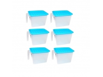 Suzec Air Tight Unbreakable Big Size 1100 ml Square Shape Kitchen Storage Container (Set of 6) Rs. 266