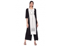W White Round Neck 3/4 SLV Kurta Sets Rs.313