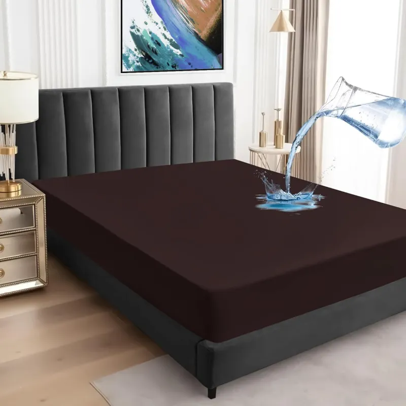 BeyBee 100% Waterproof Interlock Mattress Protector | Breathable, Hypoallergenic, Washable & 2X Absorbency | Soft & Slim Easy Elastic Fitted Bed Rs. 309