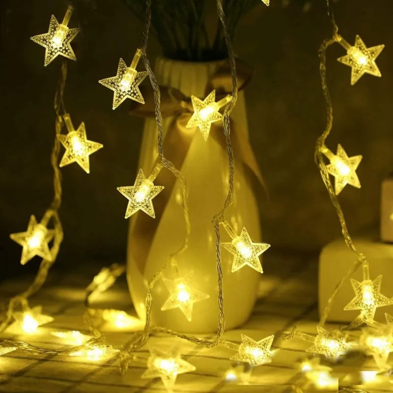20 LED Decorative Led Star String Lights for Christmas Decoration (Warm White, 4M, 2 Pin Plug) Rs. 199