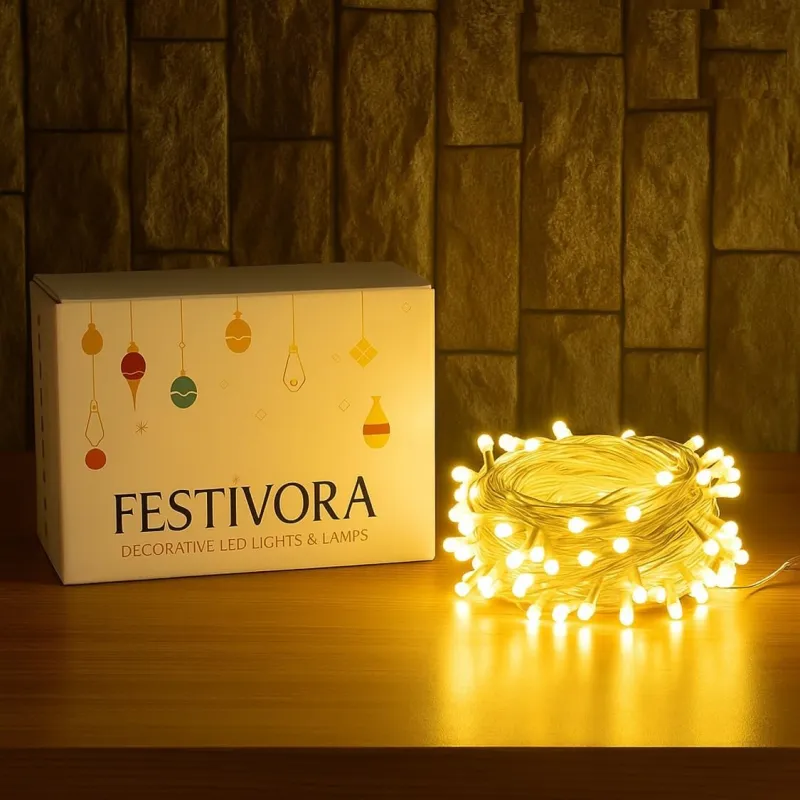 35 Feet 8mm Big Size LED Pixel String Lights | Super Bright High-Intensity Plug-in String Lights for Home & Outdoor Decor | Warm White Color Lights Rs. 75
