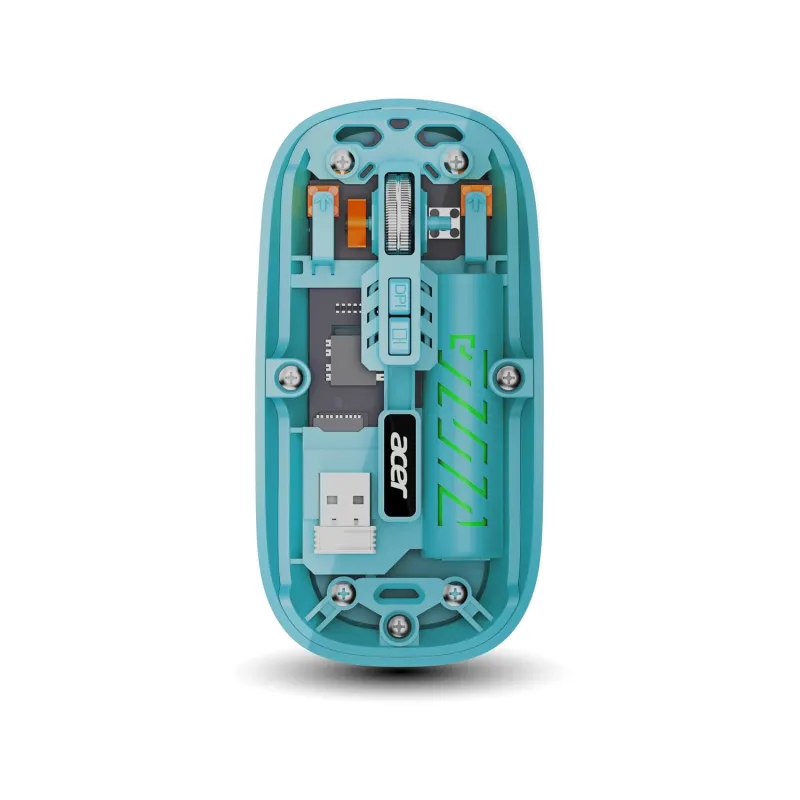 Acer Clearview Wireless Mouse, Dual Mode Bluetooth 5.2 & 2.4GHz, Rechargeable 500mAh Battery, RGB Lighting, 3200 DPI Adjustable, Silent Portable Rs. 399