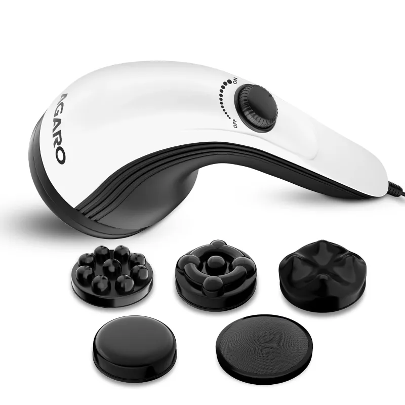 AGARO Atom Plus Electric Handheld Full Body Massager, 4 Massage Heads, Mesh Cover, Variable Speed Settings for Muscle Relief and Relaxation, Back, Rs. 854
