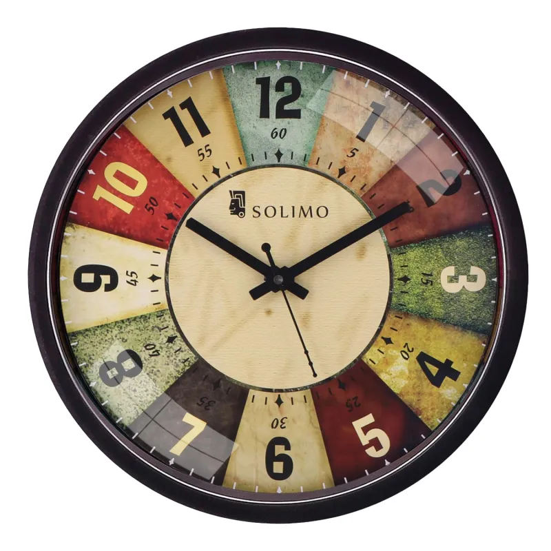Amazon Brand – Solimo 12-inch Plastic & Glass Analog Wall Clock – Classic Roulette (Silent Movement, Black Frame) Rs. 465