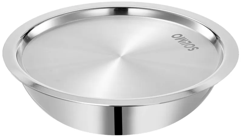 Amazon Brand – Solimo Tri-Ply Stainless Steel Tasla with steel lid (22 cm) Rs. 927