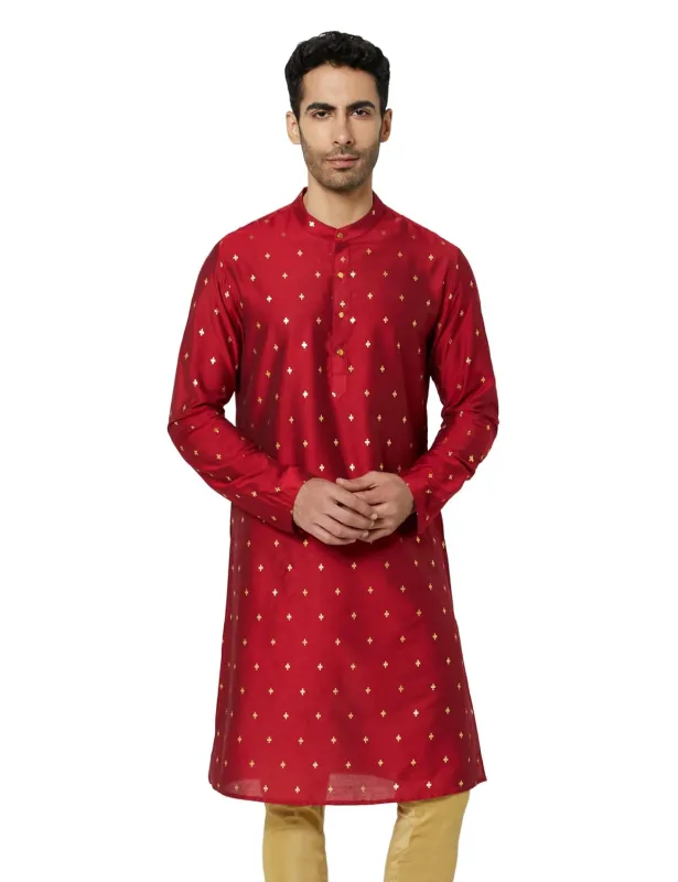 Amazon Brand – Symbol Men Festive Printed Long Kurta (Regular Fit) Rs. 599