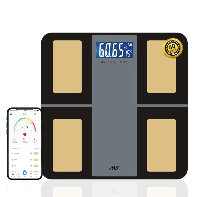 ANT Zigma Smart Scale Bluetooth Body Weight Machine for Home, 180kg Digital Weighing Scale, 12 Body Metrics, BMI & Body Fat Analyzer, High Precision Rs. 449