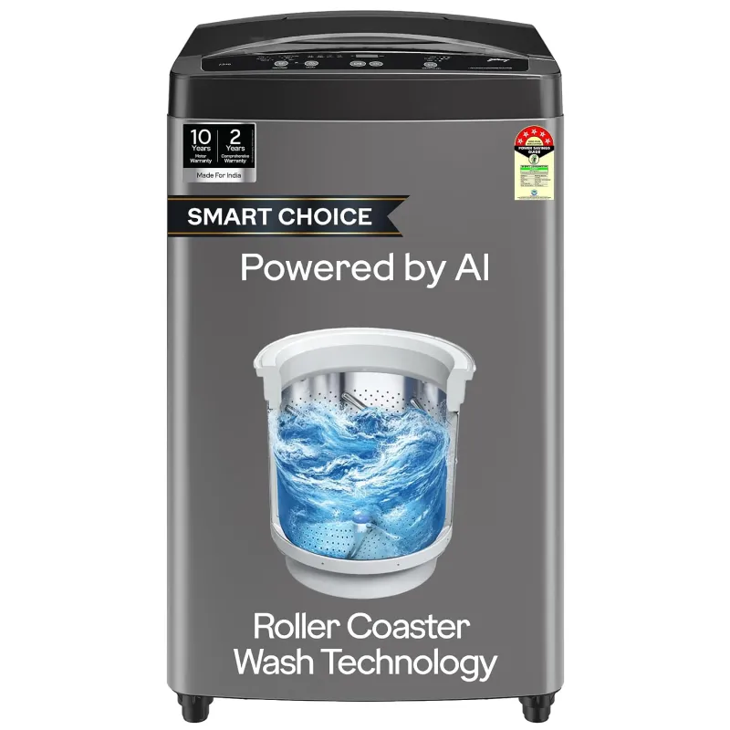 [Apay ICICI NC EMI] Godrej 7 Kg 5 Star, AI Powered, Fabrisafe Steel Drum, Magic Lint Filter, Fills Tub At ~0 Water Pressure, Fully-Automatic Top Load Washing Machine Rs. 12241