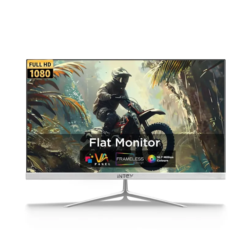 [Apay ICICI NC EMI] Intex 22 Inch Flat Gaming Monitor | Full HD 1080p | 120Hz Refresh Rate | VA Panel | Frameless Design | Built-in Speakers | HDMI & VGA | Gaming & Rs. 4671