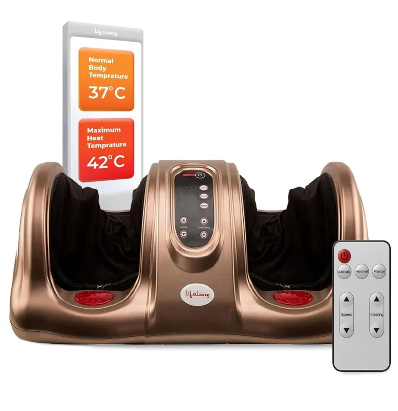[Apay ICICI NC EMI] Lifelong Foot Massager Machine For Pain Relief With Heat & Kneading Function – Also Used As Leg Calf Massager – Corded Electric Foot Massage Machine Rs. 4576