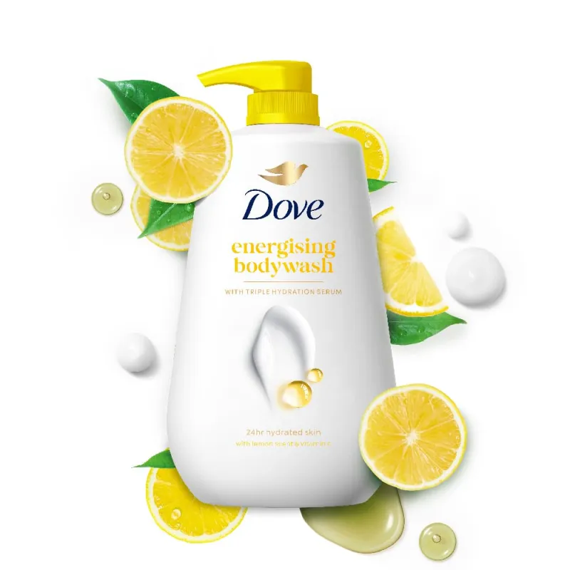 [Apply 10% Coupon] Dove Energising Body Wash with Triple Hydration Serum for Soft, Hydrated Skin | Dove Body Wash with Lemon Scent & Vitamin C | 825 ML Rs. 322