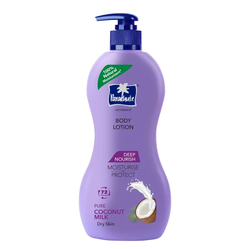 [Apply 5% Coupon] Parachute Advansed Deep Nourish Body Lotion for Women & Men, Dry Skin, 400ml | Pure Coconut Milk, 100% Natural, 72h Moisturisation Rs. 128