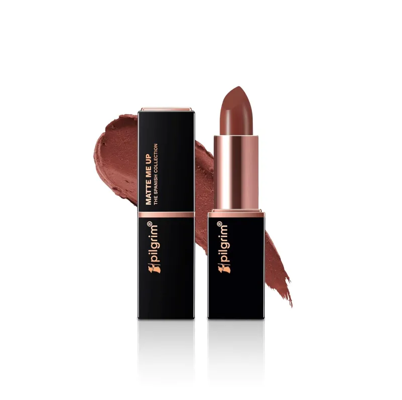[Apply 10% Coupon] Pilgrim Matte Bullet Lipstick Intense Colour Transferproof & Smudgeproof Mocha Bliss-04 Rs. 268