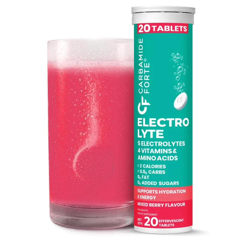 [Apply 2% Coupon] Carbamide Forte Electrolyte Supplement with Zero Added Sugar | Electrolyte Hydration Tablets for Sustained Energy with 5 Essential Electrolytes No Rs. 240