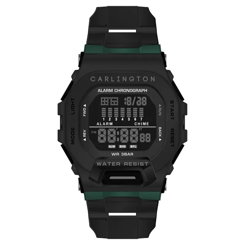 [Apply 2% Coupon] Carlington Digital Sports Watch, Dual Time, Alarm, Calendar, Stopwatch, Water-Resistant, Shock-Resistant, Back Light Display. The Perfect Watch for Rs. 926
